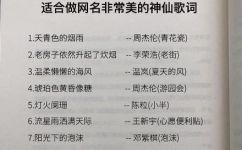 带人名的歌词精选(必看超赞含人名的歌词精选推荐)